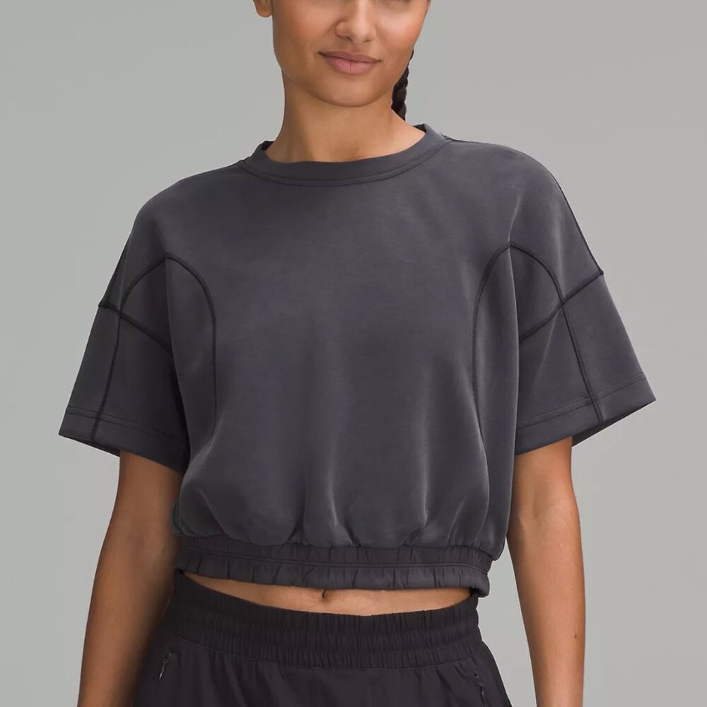 Lululemon Softstreme Gathered T-Shirt - Black - Size 10